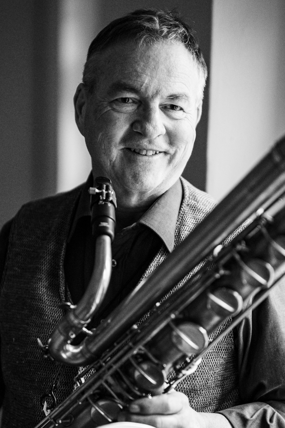 Peter Zulauf am Bass-Saxophon