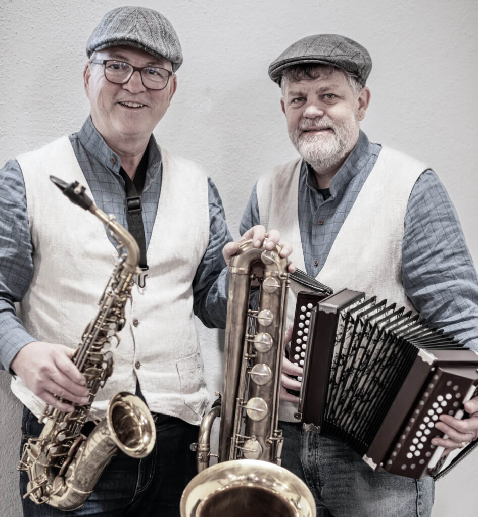 Haeme Ulrich und Peter Zulauf mit ihren Instrumenten.